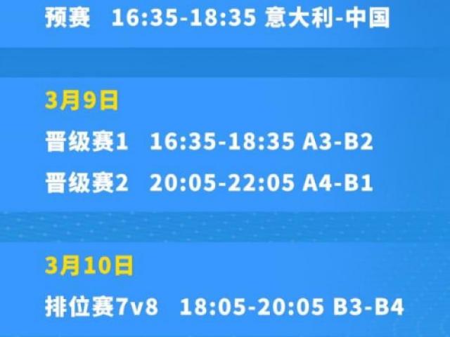 2022世预赛意大利赛程